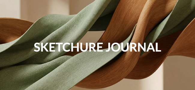 Elegant interior design newsletter cover showcasing modern residential spaces