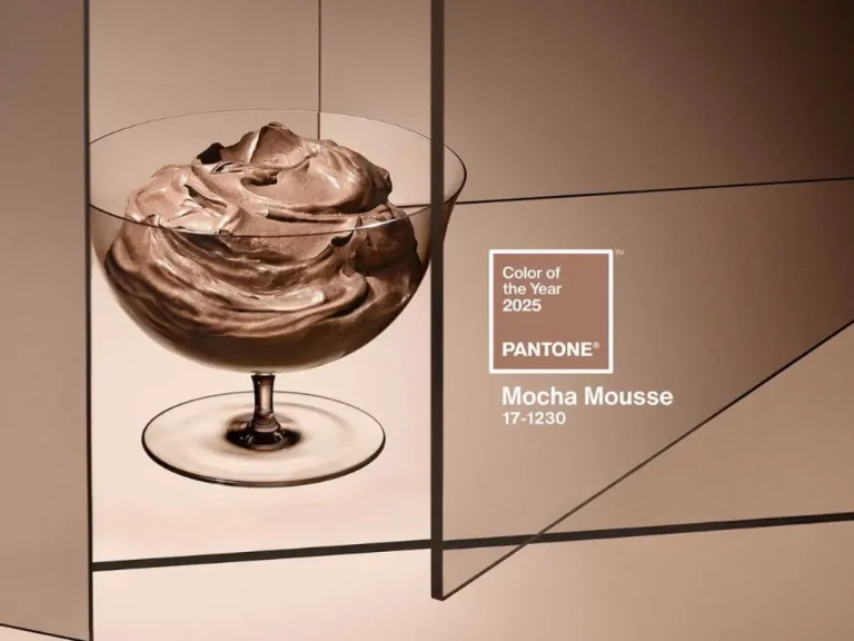 Pantone Color of the Year 2025 Mocha Mousse — warm mocha brown tone symbolizing elegance, comfort, and modern sophistication.