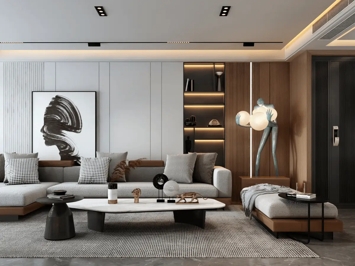 Living room showing layout and storage issues illustrating common mistakes in modern Egyptian home design.